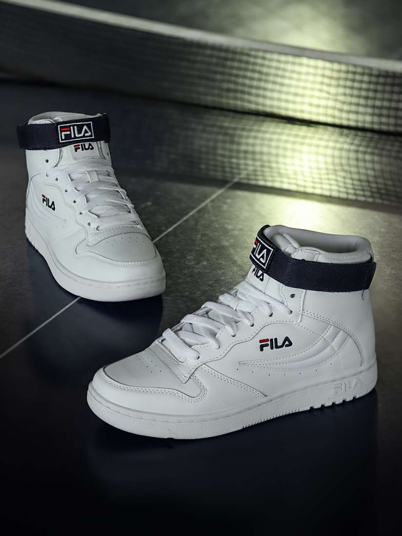 Buy FILA Women White Solid Synthetic Leather Mid Top Sneakers Casual Shoes for Women 2424508 Myntra