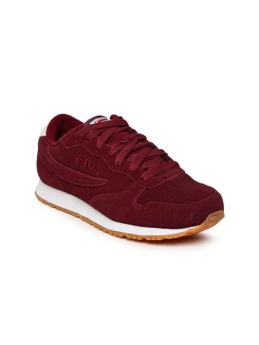 Buy FILA Women Maroon Solid Suede Mid Top Sneakers Casual Shoes for Women 2424520 Myntra