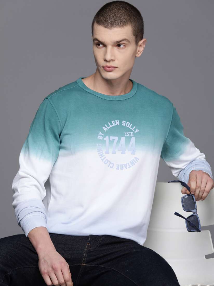 Buy Allen Solly Sport Ombre Finished Pure Cotton Sweatshirt Sweatshirts for Men 24246366 Myntra