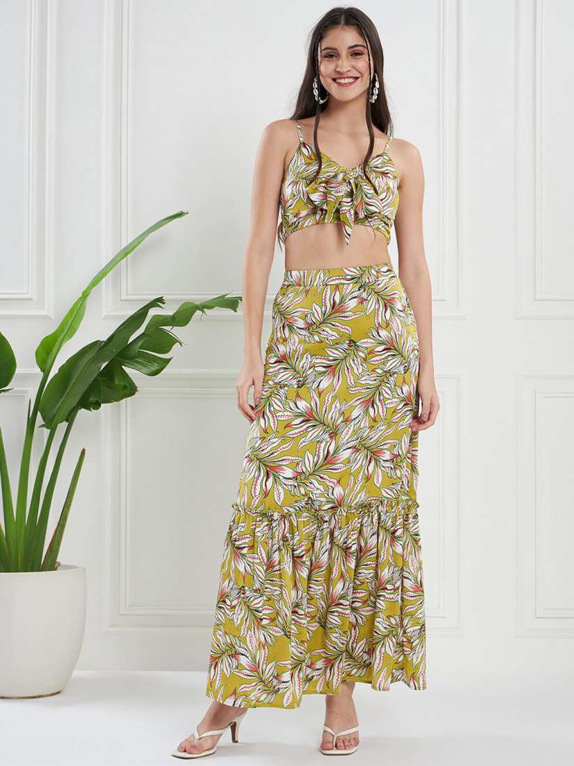 Long skirt with top on myntra top