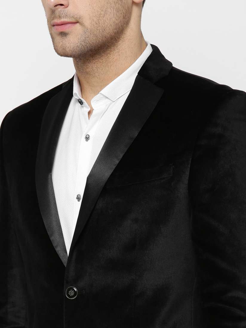 Blackberry velvet blazer top