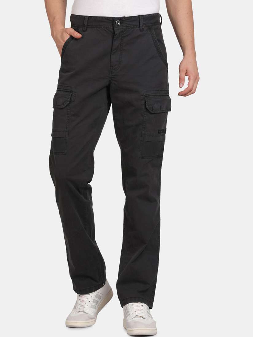 Buy t base Men Regular Fit Mid Rise Cotton Cargos Trousers for Men 24259944 Myntra