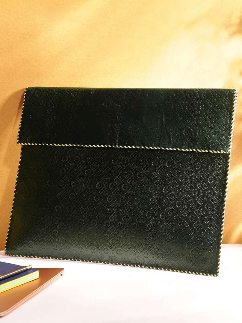 Buy Fabindia Textured Leather 15 Inch Laptop Sleeve Laptop Bag for Women 24261468 Myntra