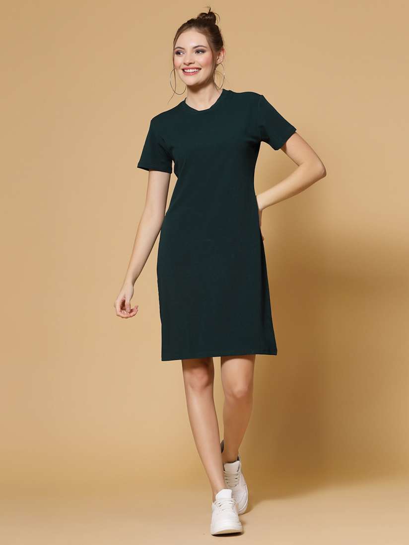 Buy MISS AYSE Round Neck Cotton T shirt Dress Dresses for Women 24266260 Myntra