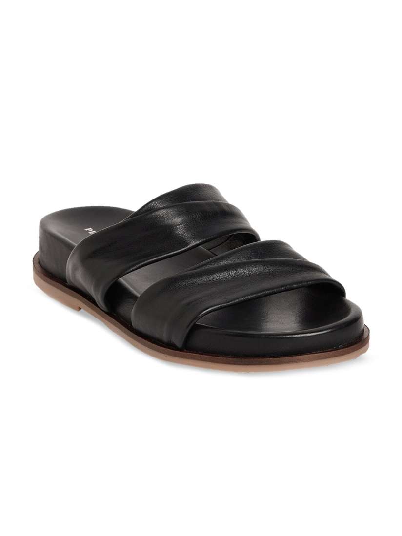 Flores leather flat clearance