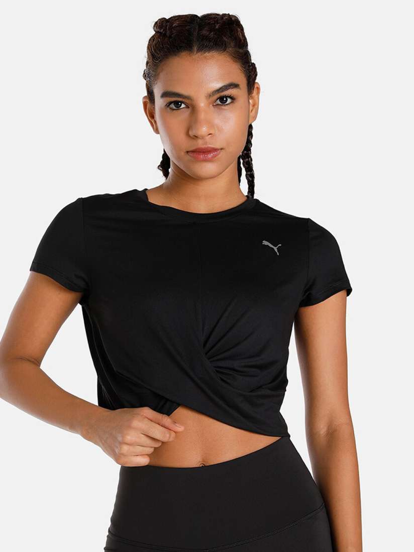 Buy Puma Studio Yogini Lite Twist Crop Top Tops for Women 24277308 Myntra