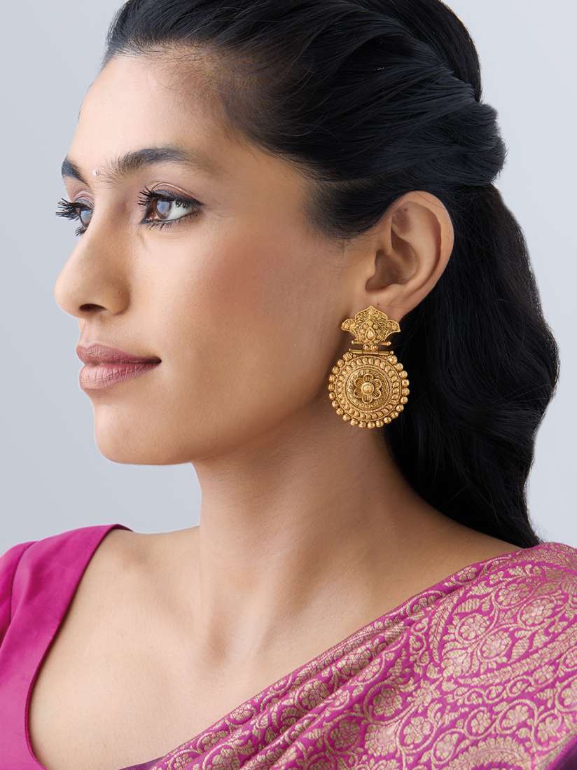 Buy Kushal s Fashion Jewellery Gold Plated Contemporary Drop Earrings Earrings for Women 24280388 Myntra