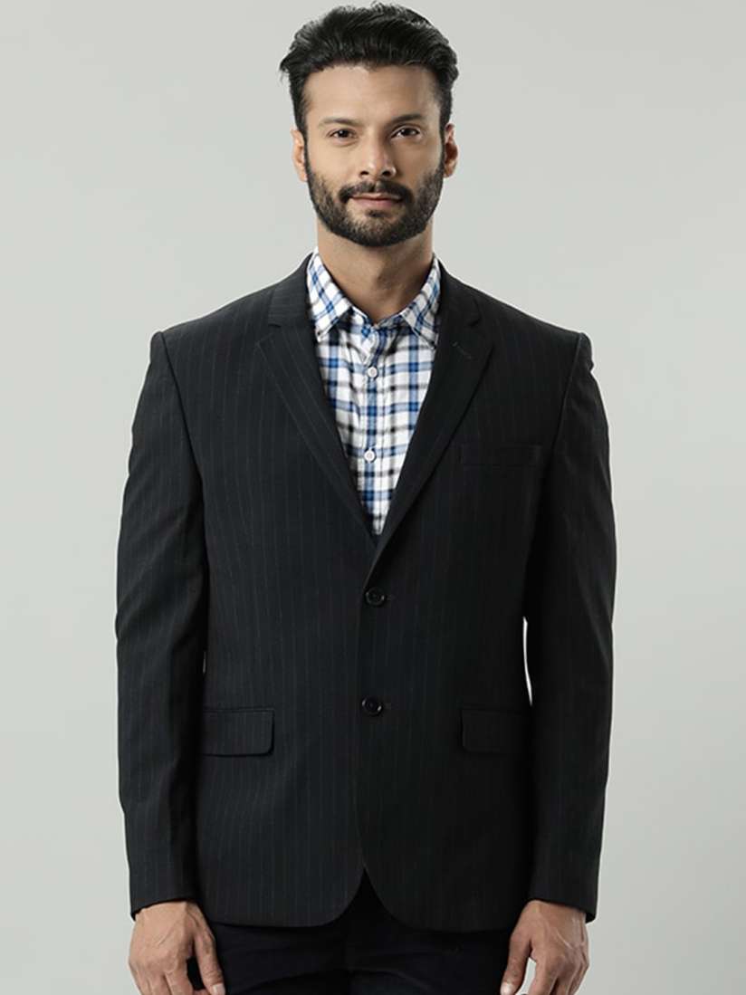 Buy Indian Terrain Striped Single Breasted Formal Blazer Blazers for Men 24284364 Myntra