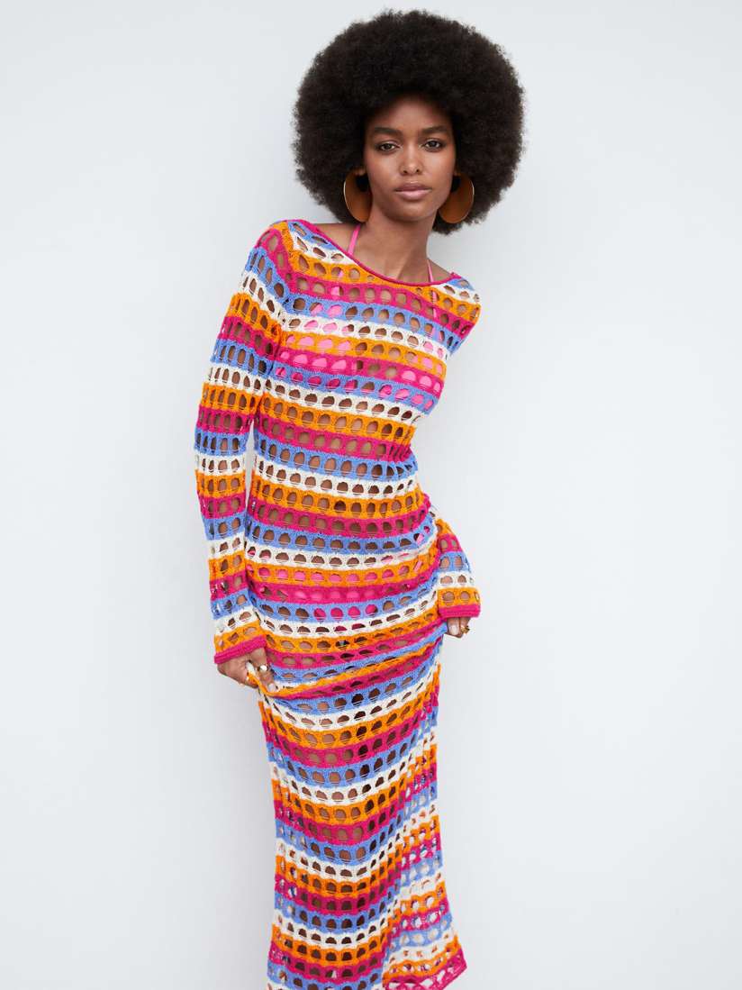 Buy MANGO Self Design Knitted Maxi Dress Dresses for Women 24286976 Myntra