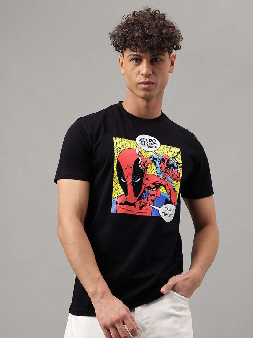 Buy Free Authority Deadpool Printed Pure Cotton T Shirt Tshirts for Men 24291042 Myntra