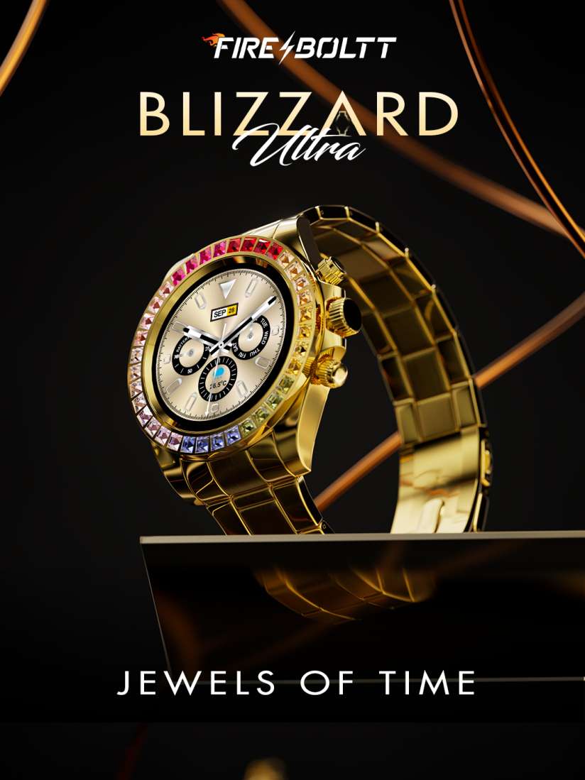 Buy Fire Boltt Blizzard Ultra 1.28inch Smartwatch with Jewel Studded Dial Smart Watches for Unisex 24293728 Myntra