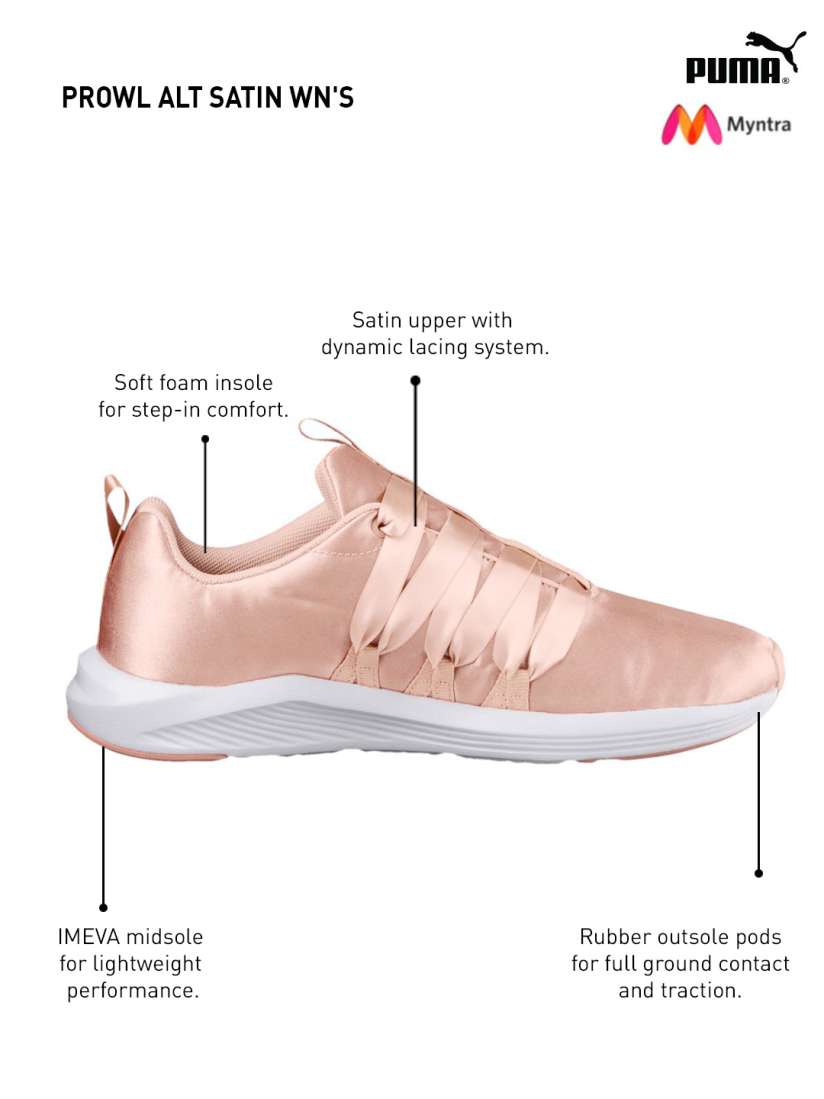 Buy Puma Women Peach Coloured White Prowl Alt Satin Training Shoes Sports Shoes for Women 2429761 Myntra