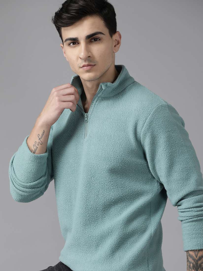 Buy The Roadster Lifestyle Co. Men Mock Collar Sweatshirt Sweatshirts for Men 24297828 Myntra