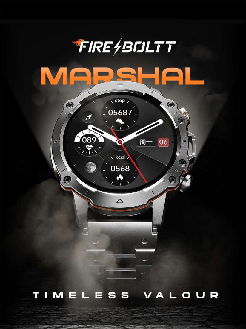 Buy Fire Boltt Marshal 1.43 HD Display Rugged Smartwatch with Military Grade Quality Smart Watches for Unisex 24299384 Myntra