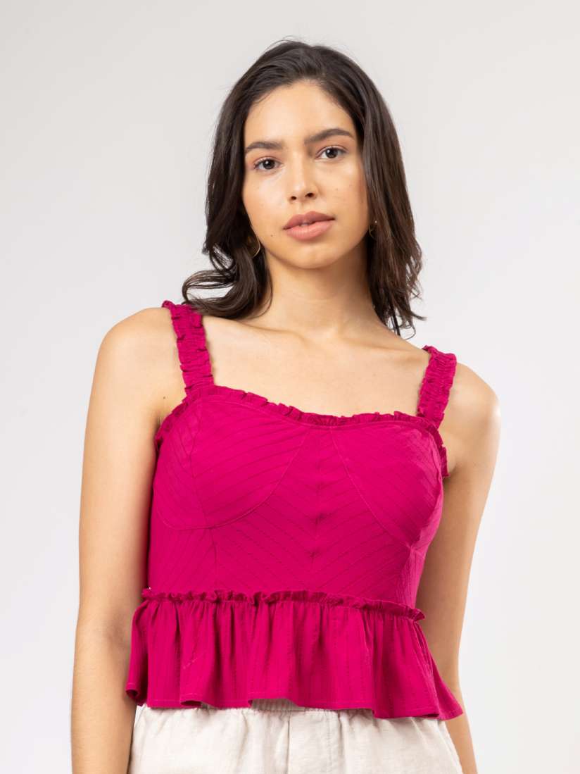 Strap tops myntra clearance