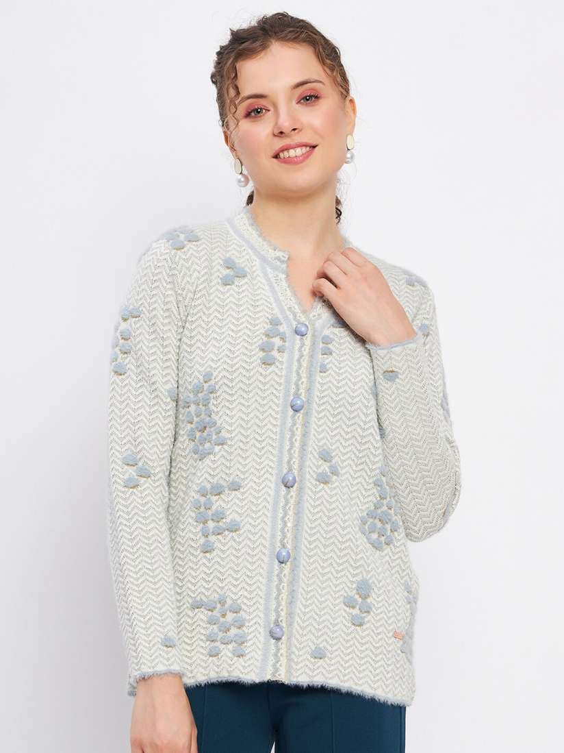 Buy Duke Self Design Cable Knit Acrylic Cardigan Sweaters for Women 24307214 Myntra