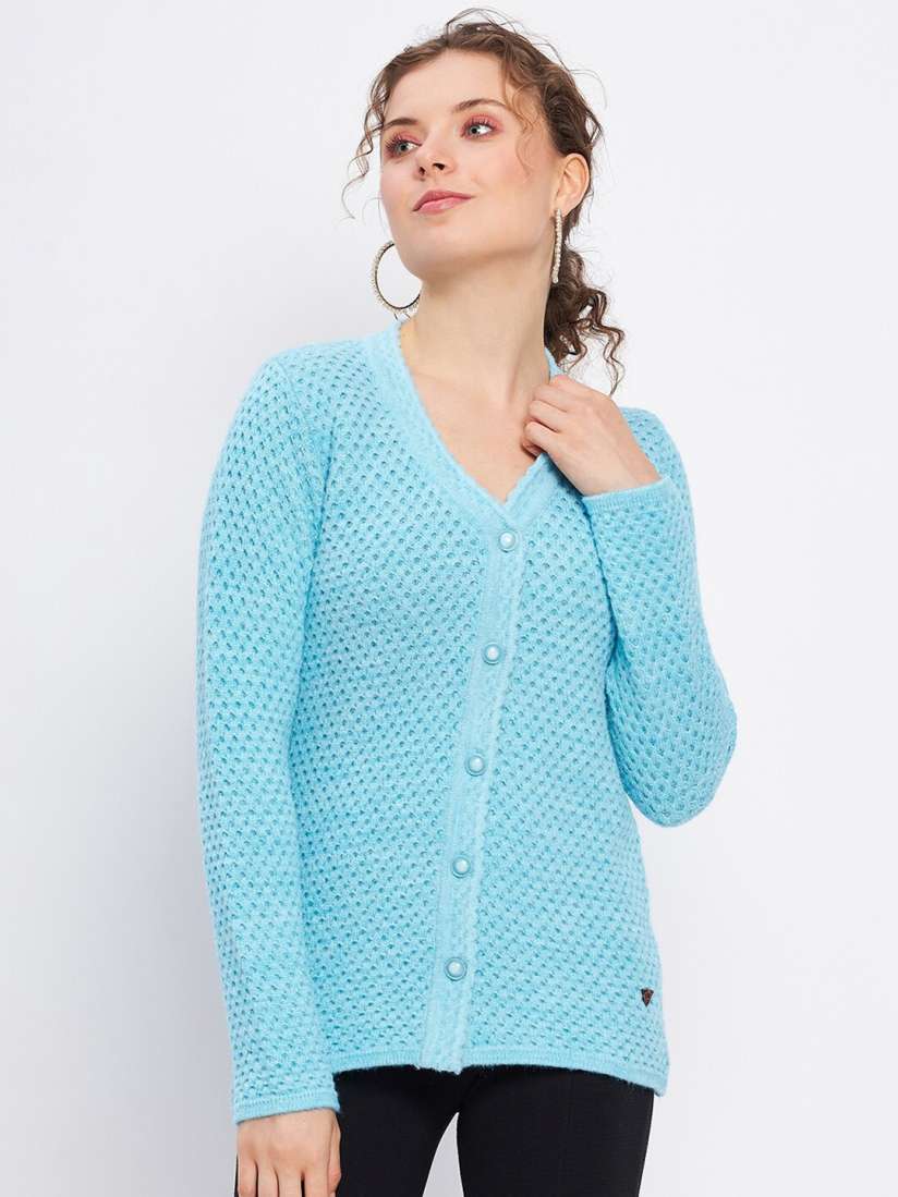 Buy Duke Self Design Cable Knit Acrylic Cardigan Sweaters for Women 24307240 Myntra