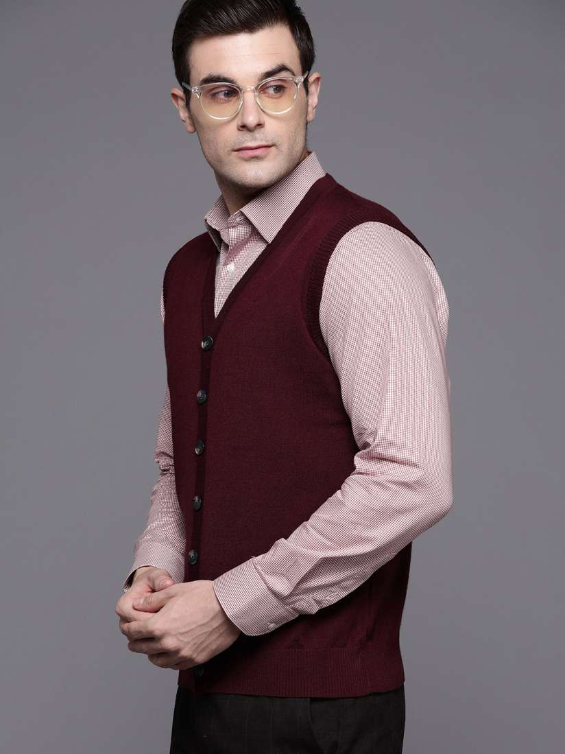 Buy Raymond Men Solid Formal Cardigan Sweaters for Men 24308932 Myntra