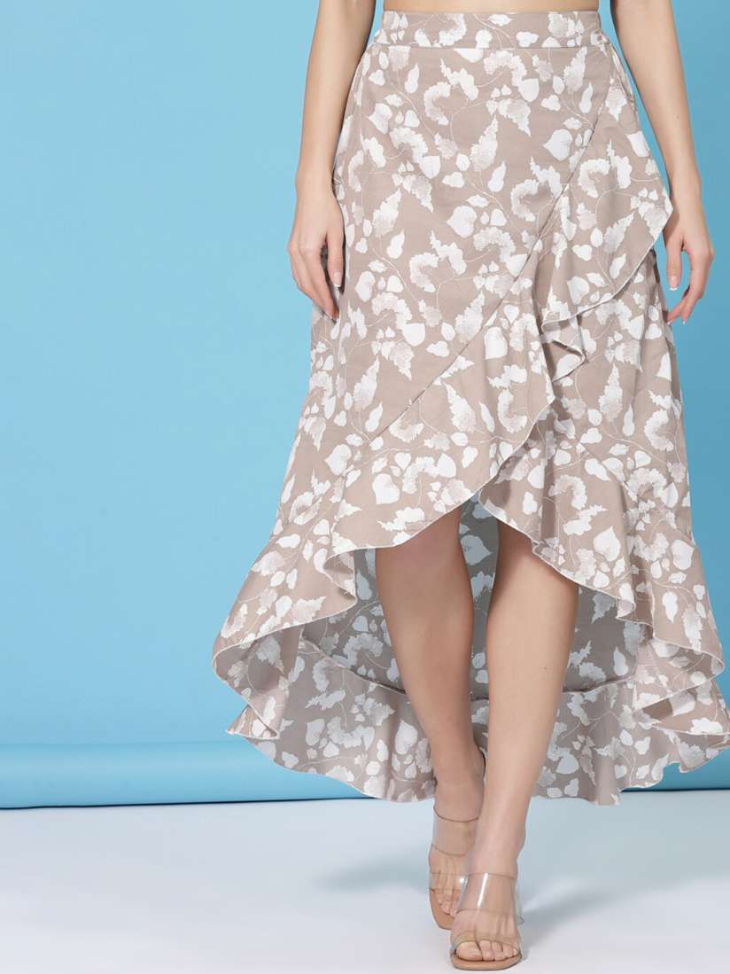 Ruffle skirt myntra top
