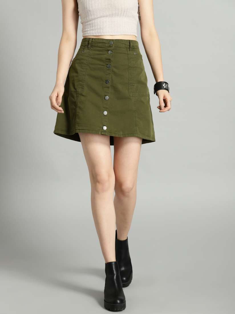 Green a line mini skirt shop