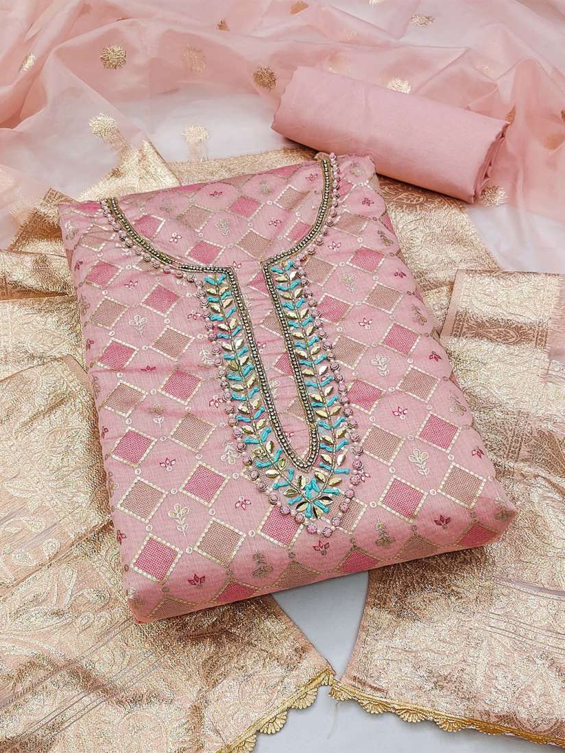 Myntra unstitched dress material on sale