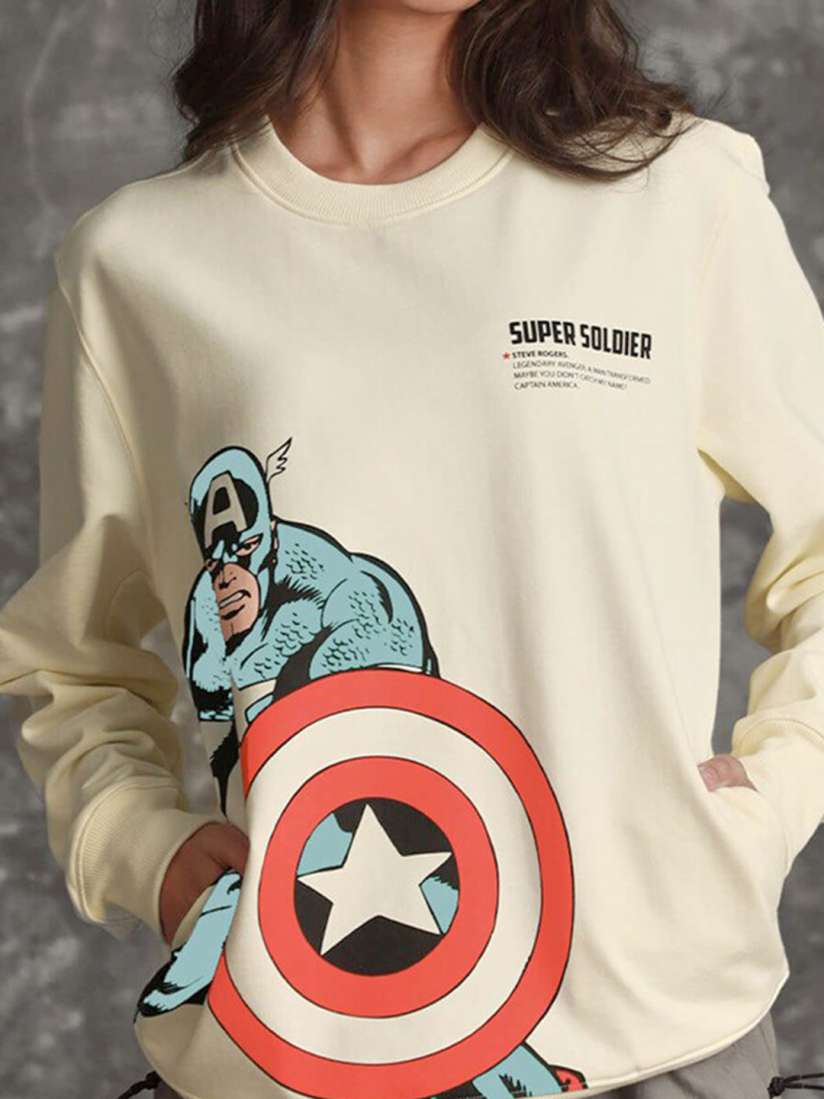 Captain america sweatshirt women's best sale