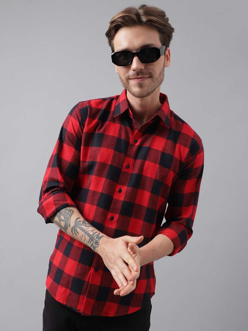 Mens red dress shirt slim fit store