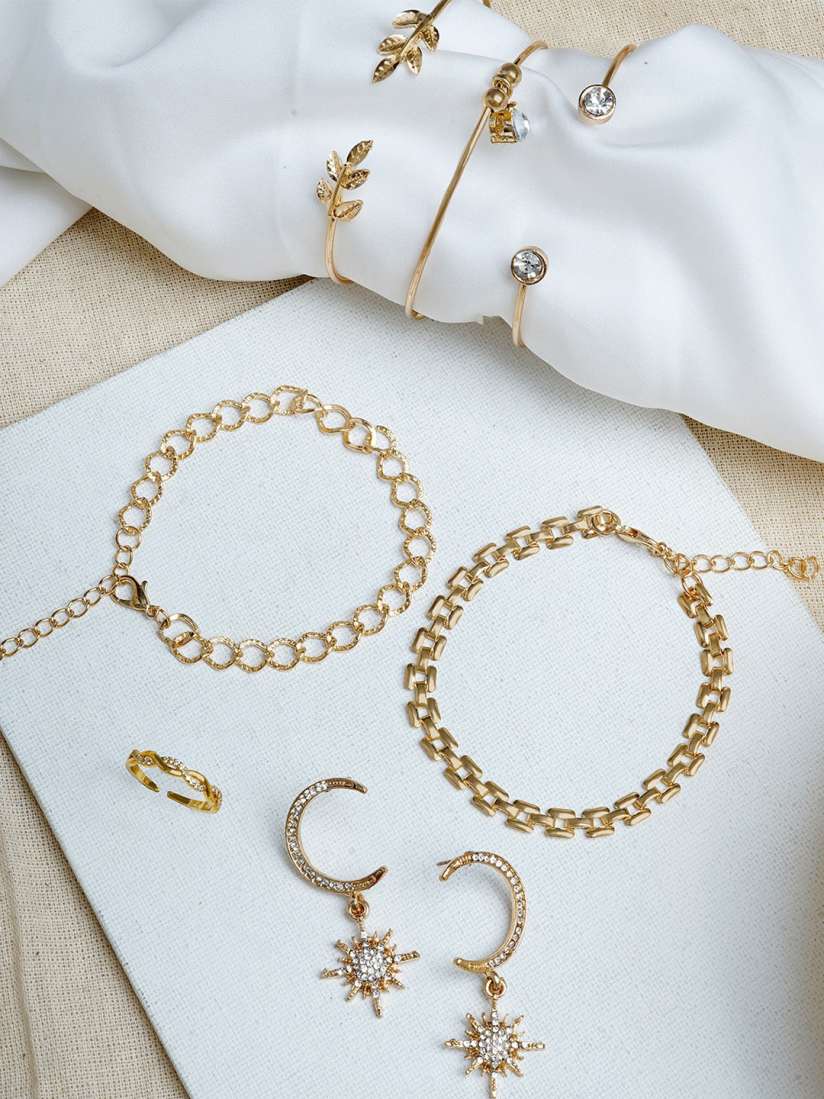 Buy JOKER WITCH Gold Plated Stone Studded Jewellery Set Jewellery Set for Women 24317340 Myntra