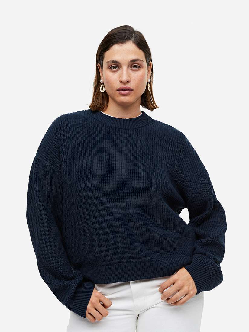 H&m Blue Wooly Jumper Buy H&M Rib-Knit Jumper Sweaters For