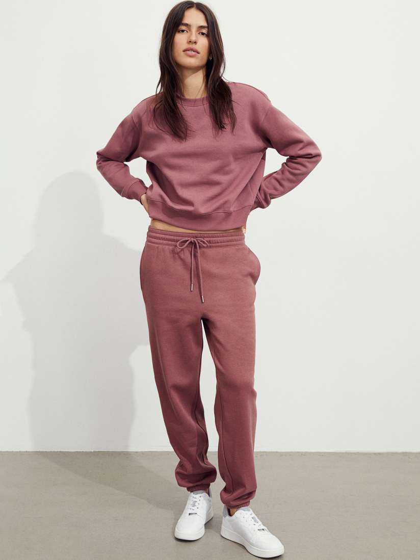 Buy H M Women Cotton Blend Sweatpants Trousers for Women 24320626 Myntra