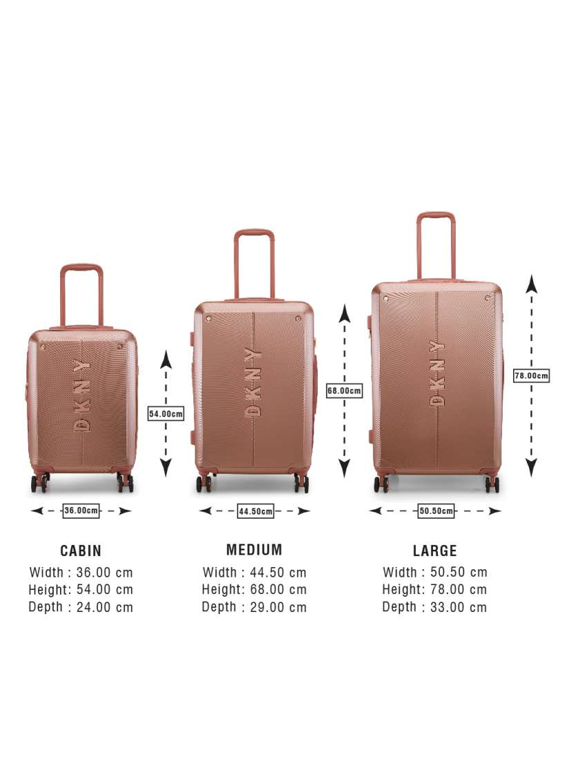 Buy DKNY N.Y.C 56 cm Rose Gold Hard Sided Cabin Luggage Trolley Bag Trolley Bag for Unisex 24321086 Myntra