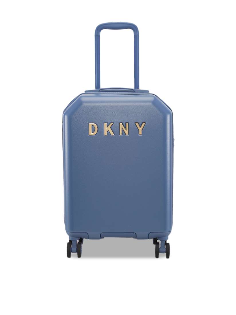 Buy Dkny Allure Blue Suede Hard Case Cabin Trolley Bag 50.8 cm Trolley Bag for Unisex 24321104 Myntra