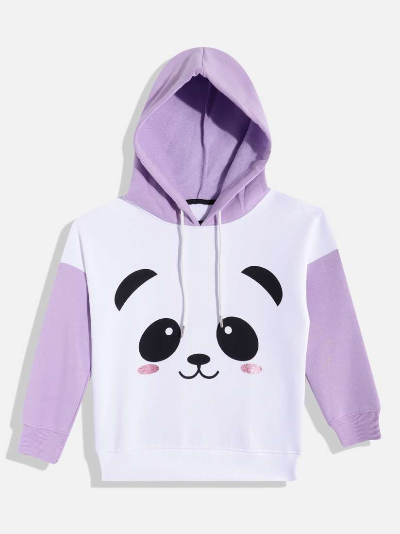 Buy White Snow Girls Printed Hooded Sweatshirt Sweatshirts for Girls 24321690 Myntra