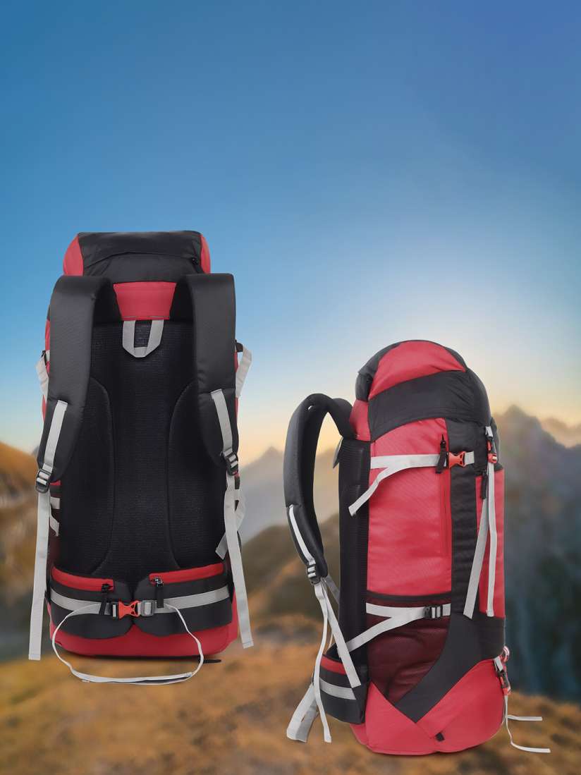 Buy WROGN Red Color Blocked Compartment Rucksack Rucksacks for Unisex 24322474 Myntra