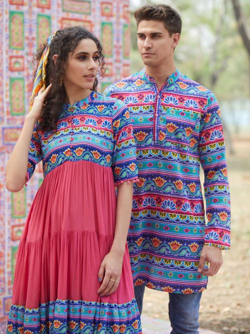 Buy AKS Ethnic Motifs Printed Mandarin Collar Cotton Silk Anarkali Kurta Kurtas for Women 24324534 Myntra