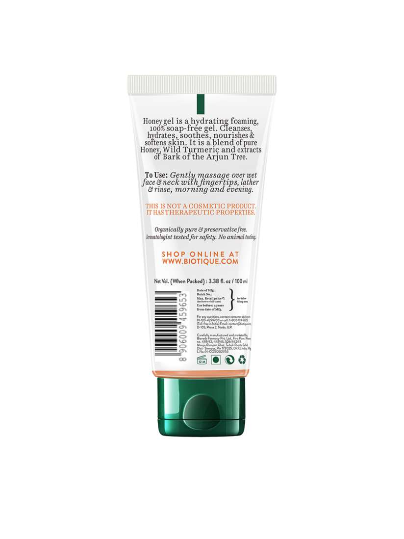 Buy Biotique Unisex Bio Honey Gel Refreshing Foaming Face Wash 100 Ml Face Wash And Cleanser for Unisex 2432718 Myntra