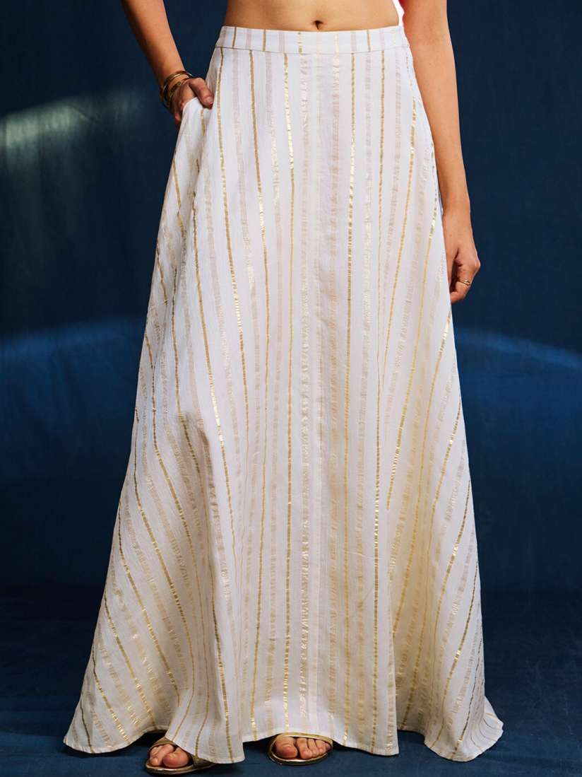 Buy Pink Fort Striped A Line Maxi Skirt Skirts for Women 24329006 Myntra