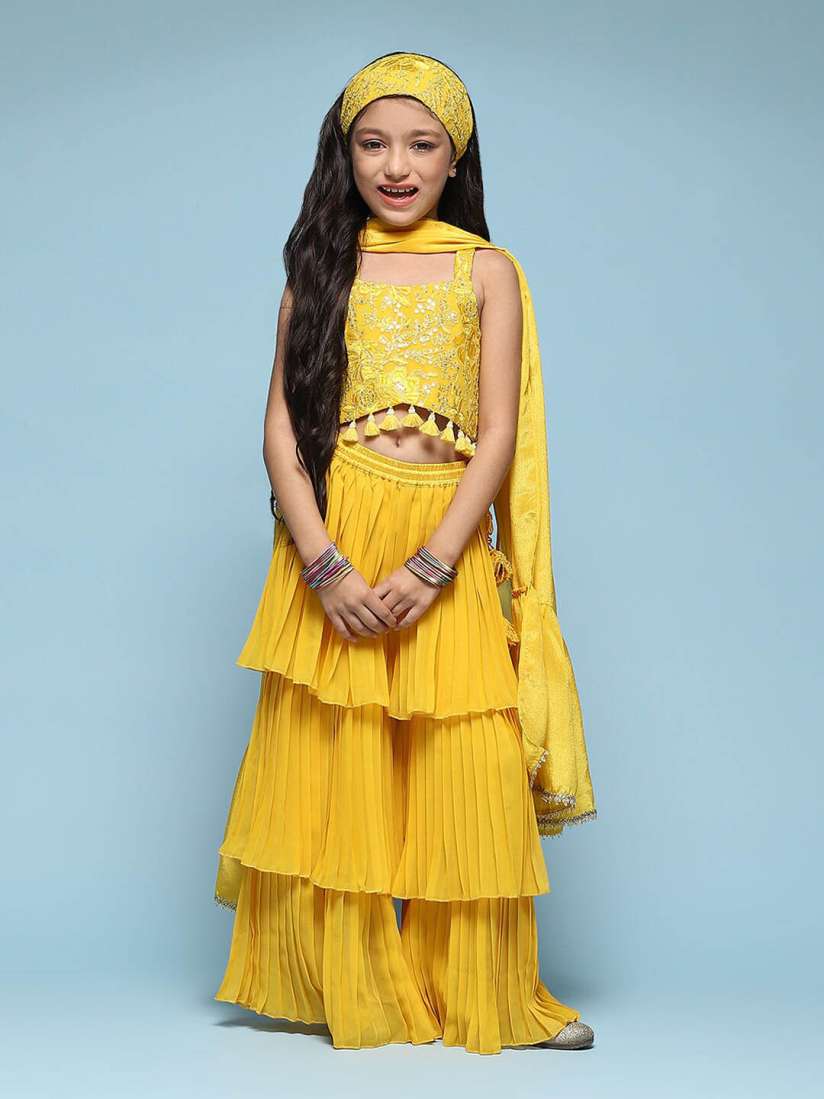 Buy Biba Girls Embellished Ready to Wear Lehenga Choli Dupatta Lehenga Choli for Girls 24330918 Myntra