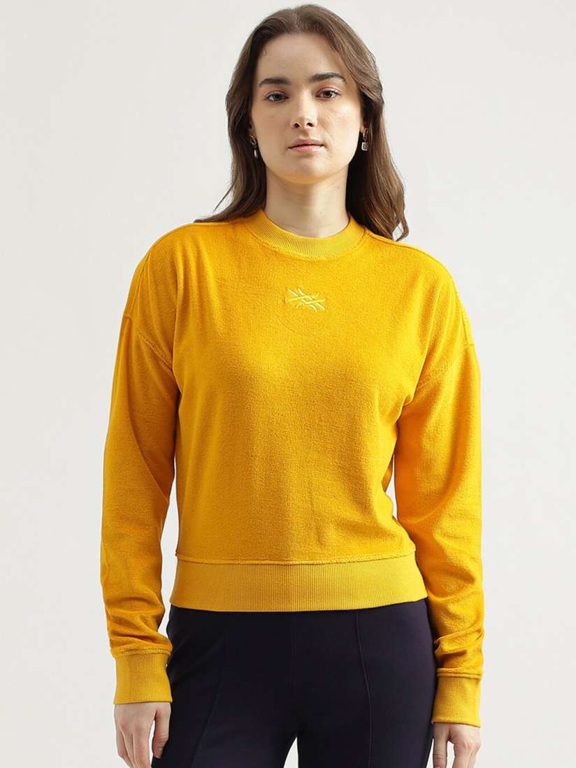 United colors of benetton yellow sweatshirt cheap