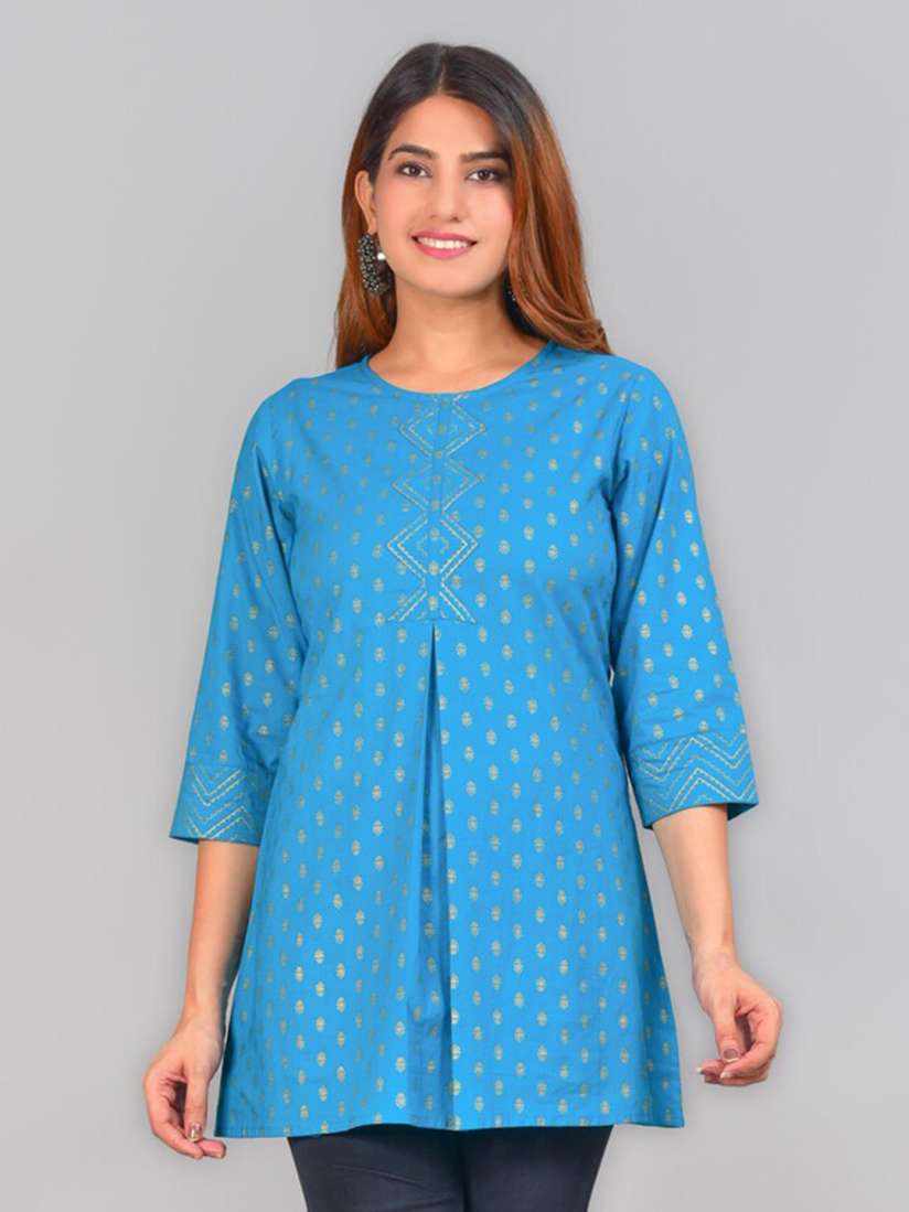 Buy YASH GALLERY Ethnic Printed Pure Cotton A Line Kurti Kurtis for Women 24336850 Myntra