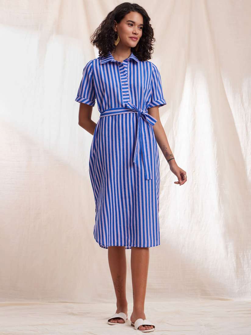 Striped dress myntra discount