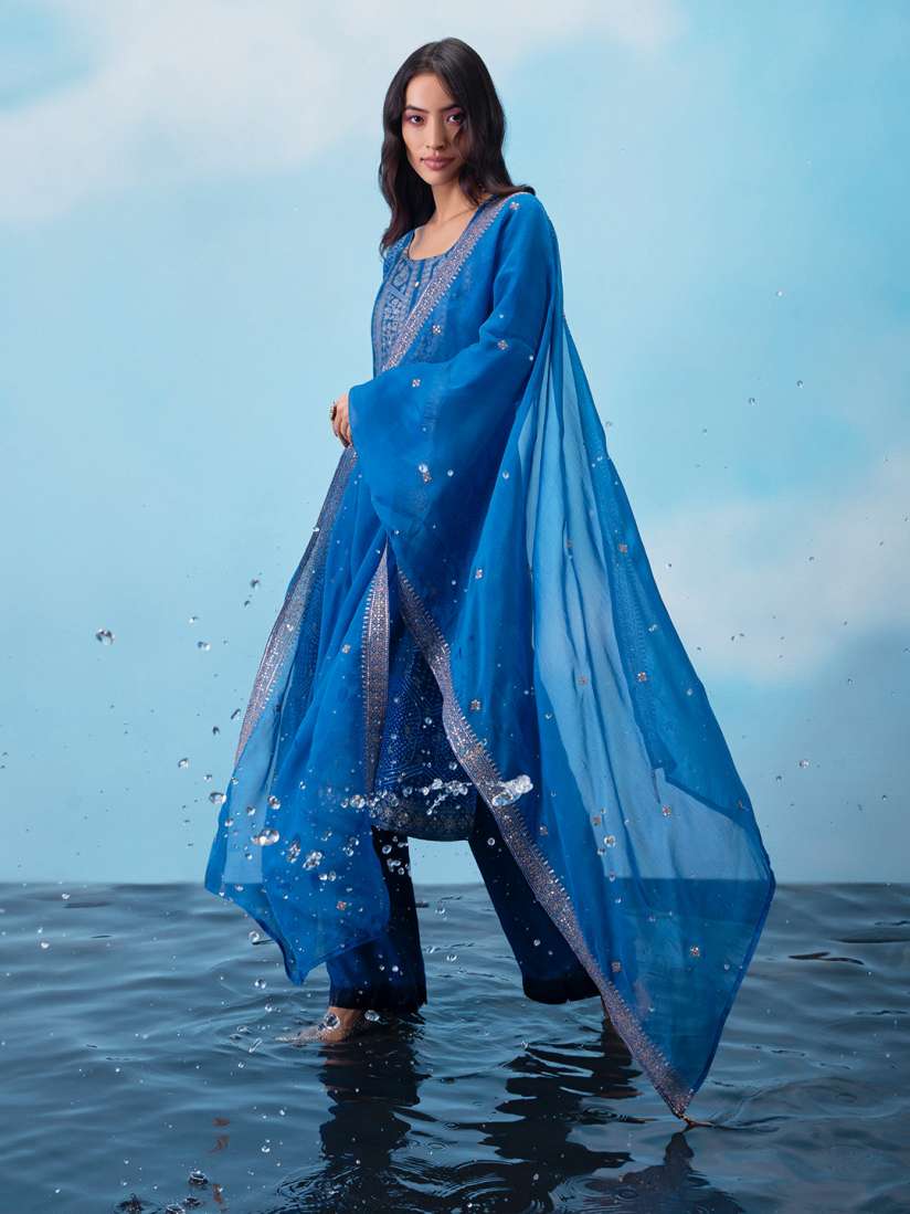 Buy Soch Geometric Embroidered Sequinned Unstitched Dress Material Dress Material for Women 24347024 Myntra
