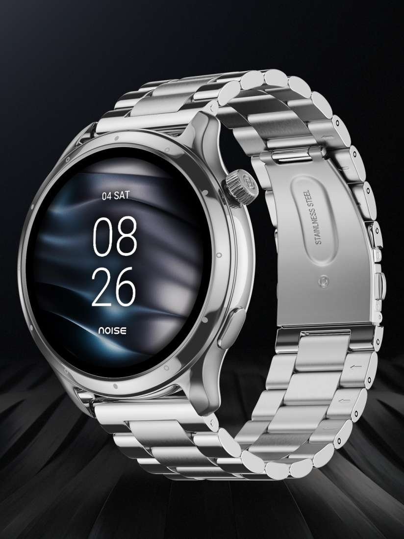 Smart watch with stainless steel band hotsell