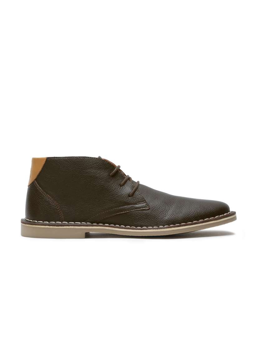 Buy LOUIS STITCH Men Mid Top Leather Block Heeled Desert Boots Boots for Men 24348646 Myntra