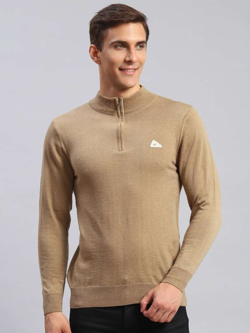 Buy Monte Carlo High Neck Half Zipper Pullover Sweater Sweaters for Men 24349318 Myntra