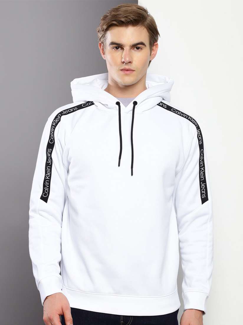 Hooded Sweatshirt White Calvin Klein Sweatshirt Mens Calvin Klein