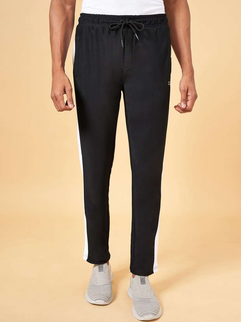 Buy Ajile by Pantaloons Men Striped Mid Rise Slim Fit Track Pants Track Pants for Men 24353690 Myntra