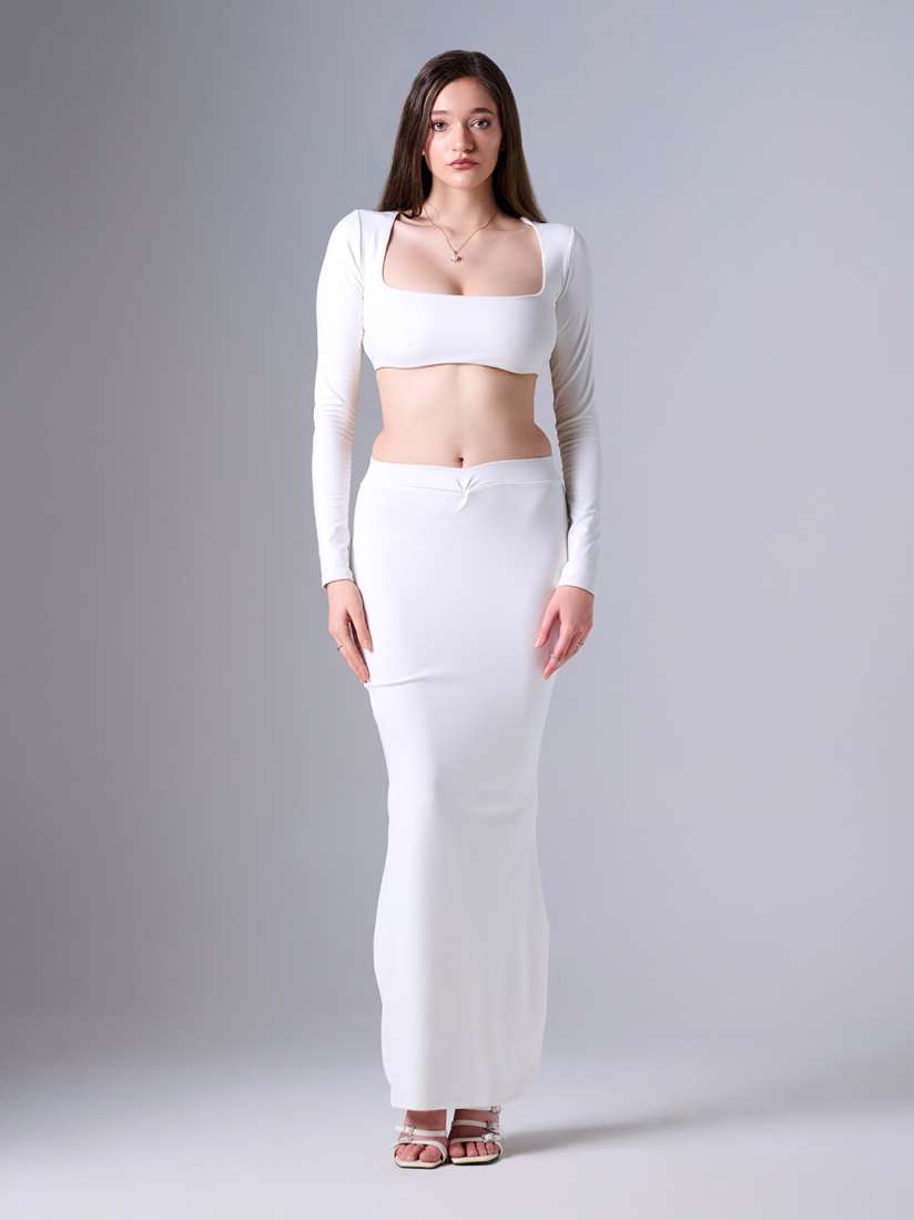 Buy Outcast Square Neck Long Sleeves Top Skirt Co Ords for Women 24356618 Myntra