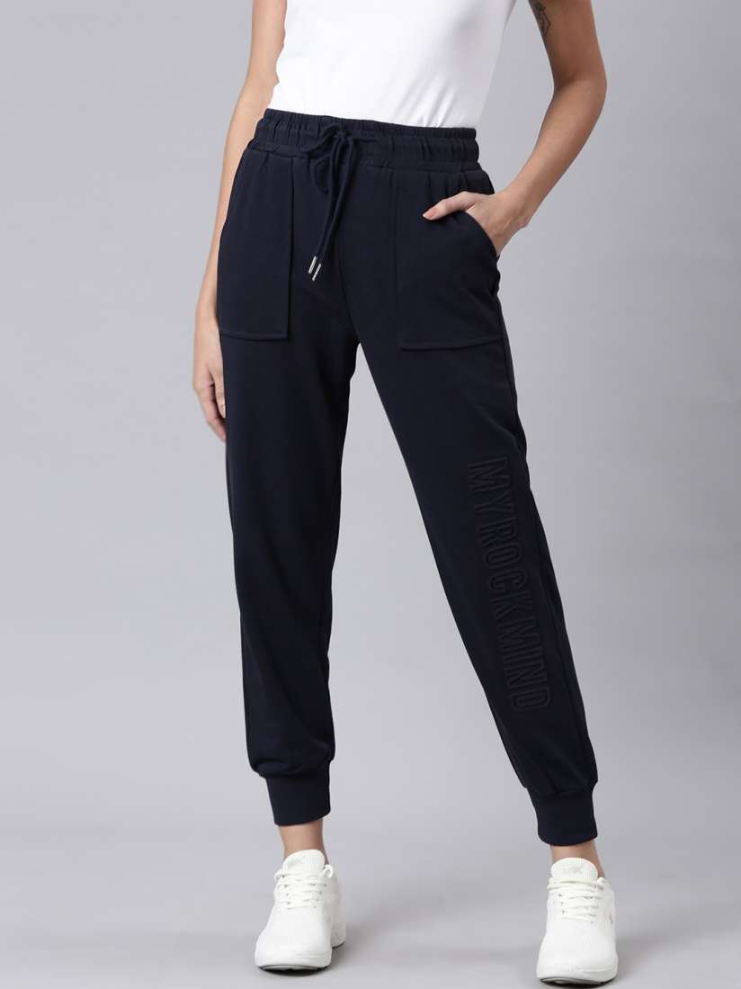 Buy SHOWOFF Women Mid Rise Joggers Track Pants for Women 24358212 Myntra