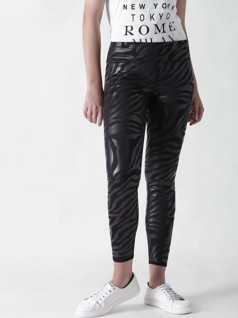 Buy FOREVER 21 Black Silver Animal Print Tights Tights for Women 2435840 Myntra